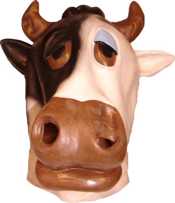 latex mask cow