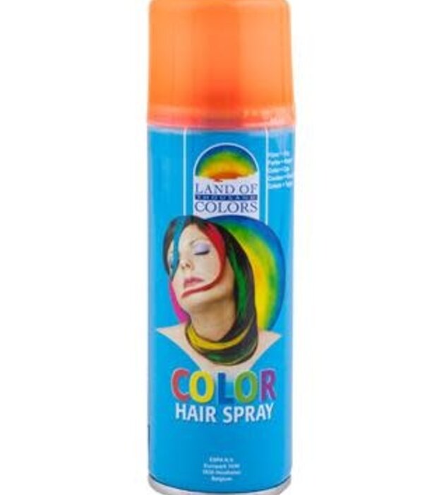 Fluorescent orange hairspray