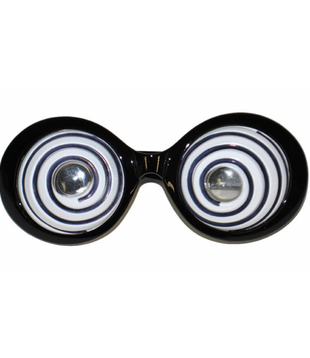 Funny glasses with spiral lenses