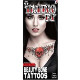 Tattoo FX collarbone Ruby Skull / skull rubies