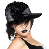 Casquette de baseball laquée noire