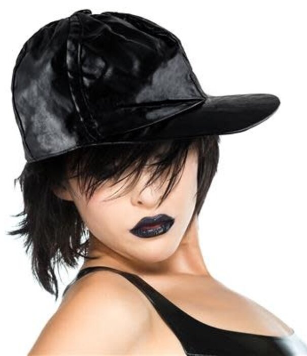 Baseballpet lacque zwart