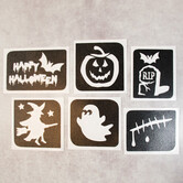 SET MET TIJDELIJKE TATTOO-SJABLONEN VOOR HALLOWEEN