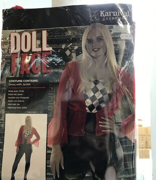 Crazy Rebel Doll Face / clown Harlekijn