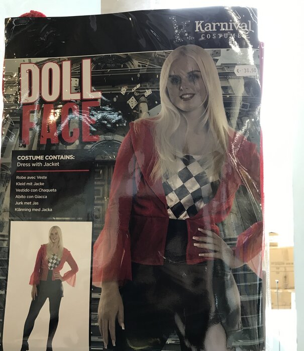 Crazy Rebel Doll Face / Clown Harlequin