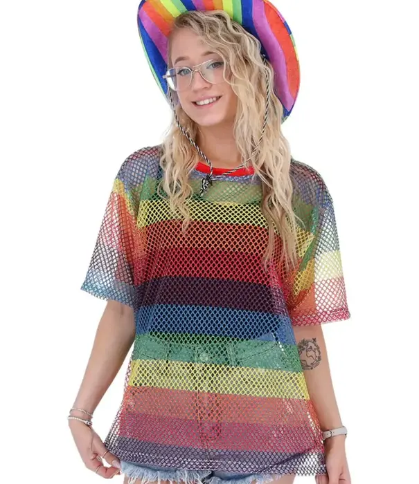 regenboogtop met gaten