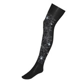Collants noirs à motif toile d'araignée