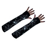 gants sans doigts toile d'araignée