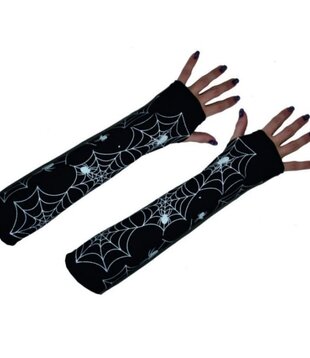 gants sans doigts toile d'araignée