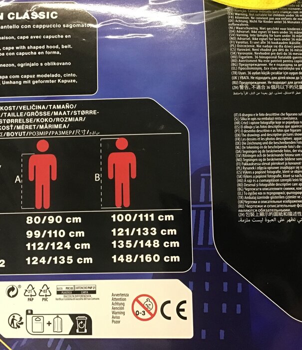 Batman (overall,cape met kapje en riem)