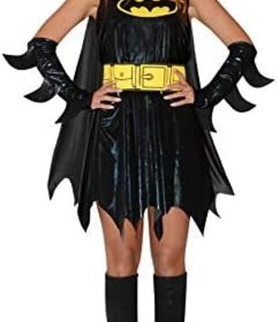 Batgirl (kleedje, cape, riem, masker, armstukken)