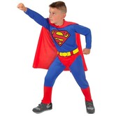 Superman (jumpsuit, cape met velcrosluiting en riem)
