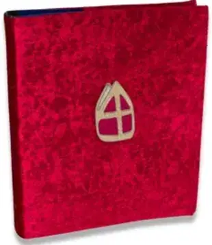 Sinterklaas book cover with mitre