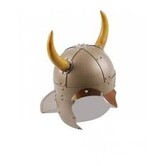 Luxury Viking helmet with horns and neck protection