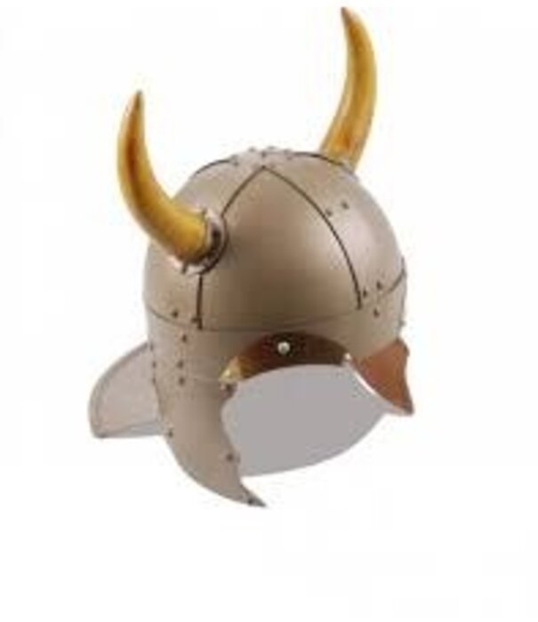 Luxury Viking helmet with horns and neck protection