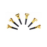 languettes à roulettes métalliques dorées 6 pièces