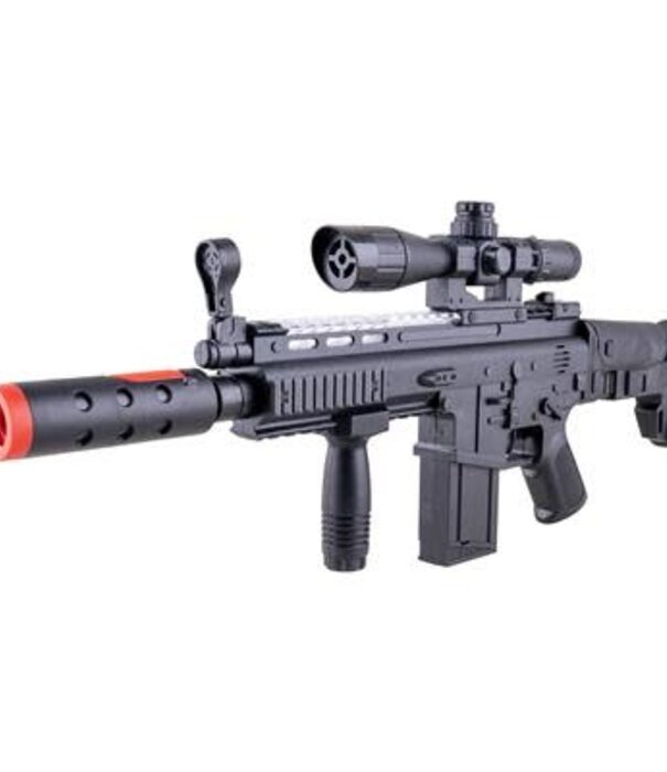 Machine gun with smoke effect, light and sound 53cm (batteries not included)