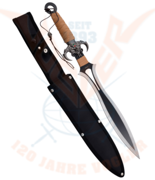 Couteau du diable, poignard en acier (petite épée) poignée marron