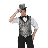 Gilet disco argent