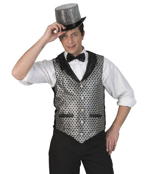 Gilet disco argent