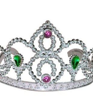 kroon prinses zilver met steentjes