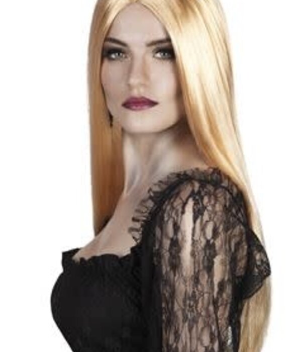 pruik blond lang haar