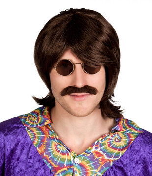 perruque Gary avec moustache