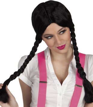 perruque Natascha noire longues tresses