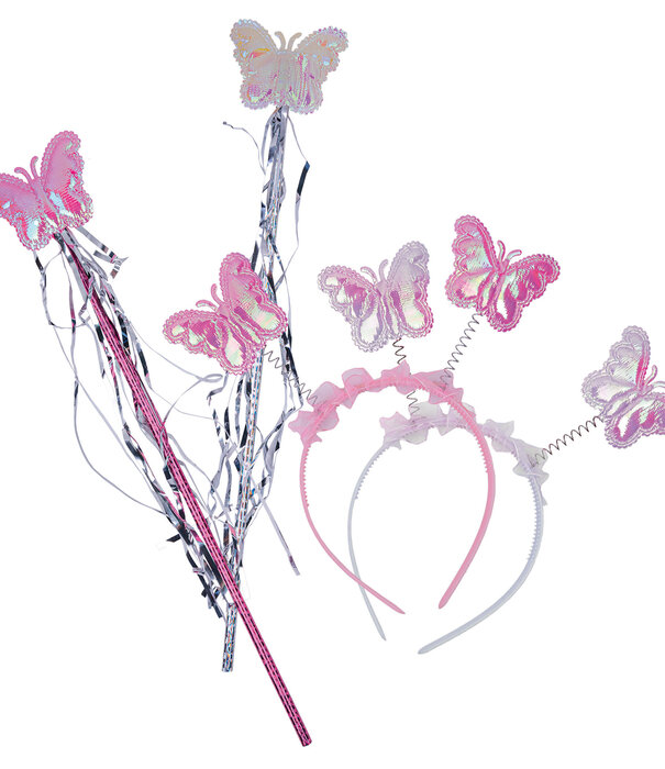 butterfly set headband + stick