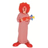 striped long dress red white m 164