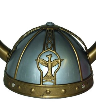 Casque viking argent et or