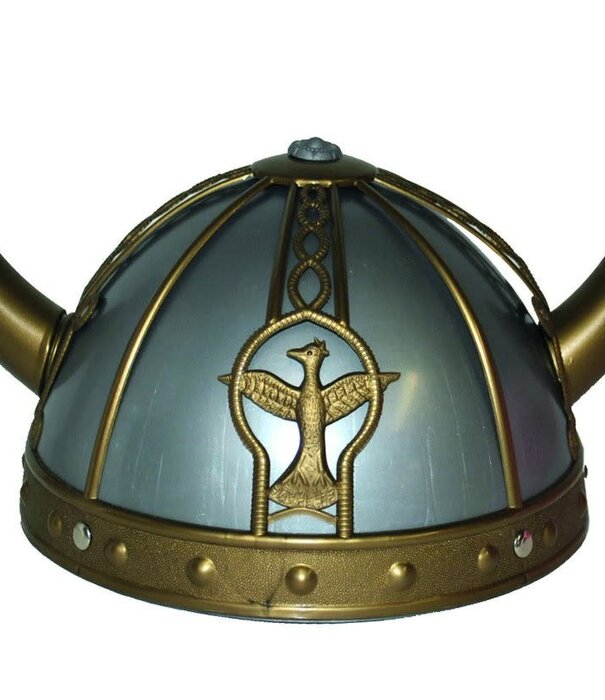 Casque viking argent et or