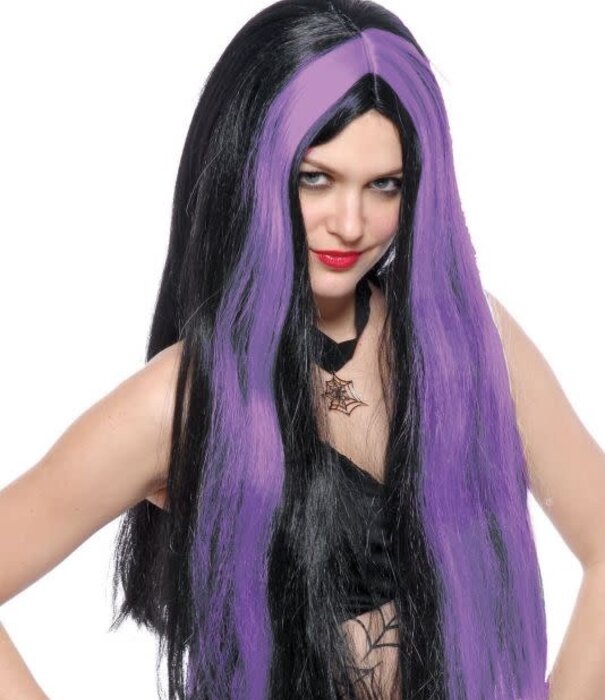 Funny Fashion wig witch black purple
