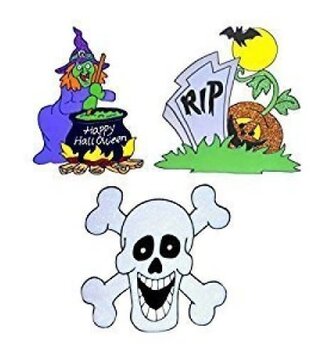 autocollant de fenêtre d'Halloween à paillettes