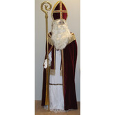 Saint velvet with cape Wine red