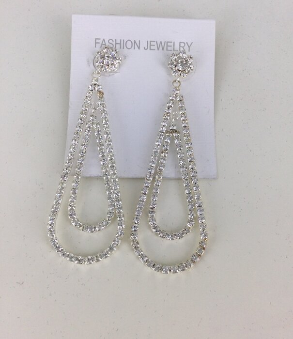 boucles d'oreilles en strass