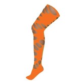 Collants à trous orange fluo