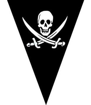 guirlande de 5 m et 10 drapeaux pirates