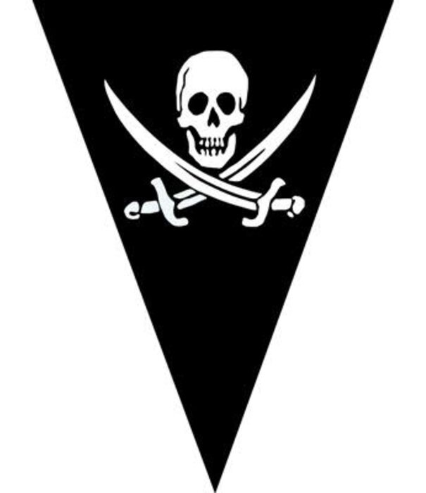 guirlande de 5 m et 10 drapeaux pirates