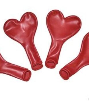 4 BALLONS EN FORME DE COEUR
