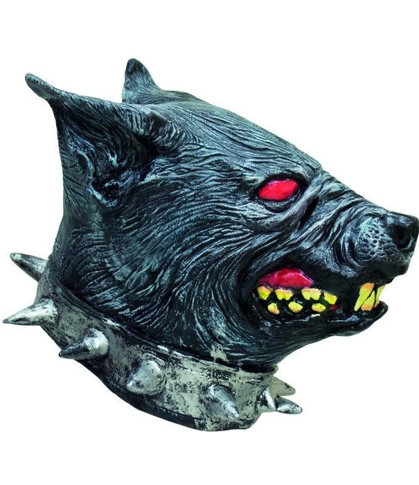 masque de loup en latex avec collier