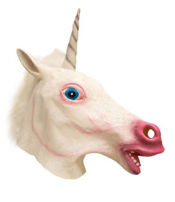 Funny Fashion latex masker eenhoorn