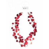 Sequin necklace red