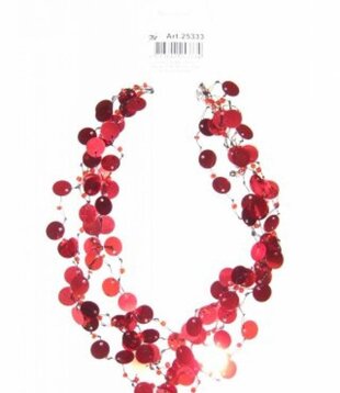 Pailletten ketting rood