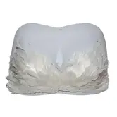bra feathers white