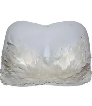 soutien-gorge plumes blanc