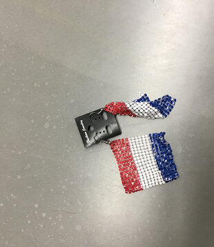 boucles d'oreilles drapeau français