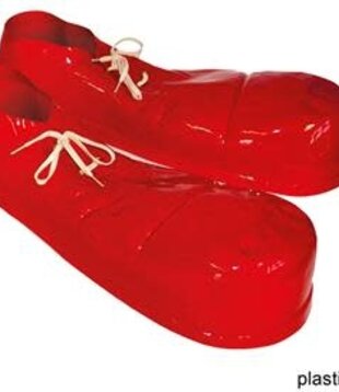 shoe covers clown red