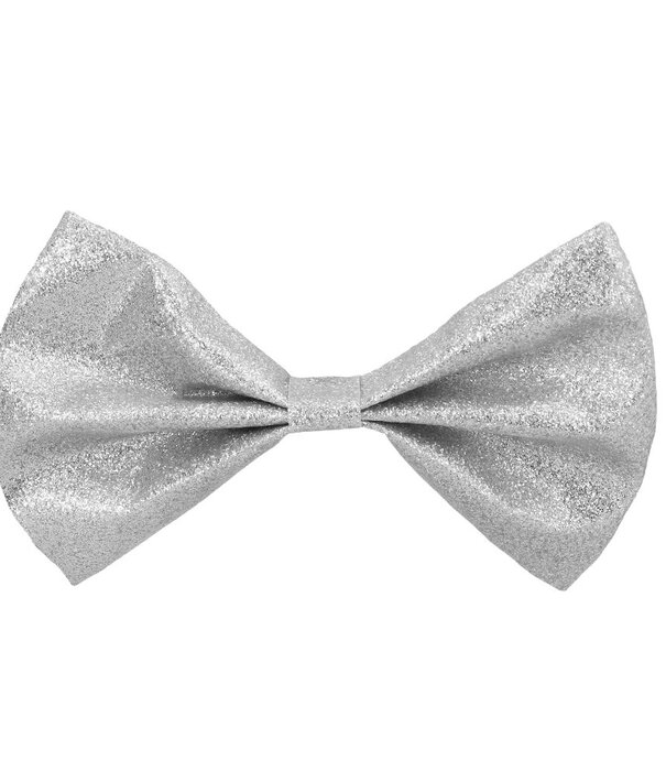 noeud pailleté argent