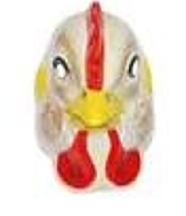plastic chicken mask